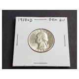 1958 D Washington Quarter