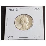 1961 D Washington Quarter