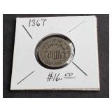 1867 Shield Nickel