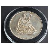Seated Liberty Style 1 Ounce .999 Silver