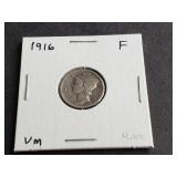 1916 Mercury Dime