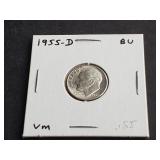 1955 D Roosevelt Dime