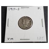1917 S Mercury Dime