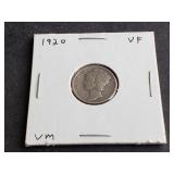 1920 Mercury Dime