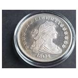 1804 Capped Bust Dollar Replica 1 Oz .999 Silver