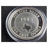 The Flag of Texas Independence 1 Ounce .999 Silver