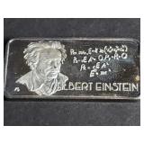 A Einstein Our Greatest Series 1 OZ 999 Silver Bar