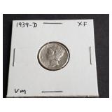 1939 D Mercury Dime