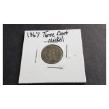 1867 3 Cent Nickel