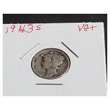 1943 S Mercury Dime