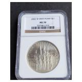 2002 W West Point Silver Dollar NGC MS70