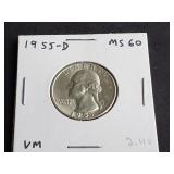 1955 D Washington Quarter