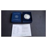 2011 W American Eagle Silver UNC  Box & COA