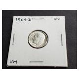 1964 D Roosevelt Dime