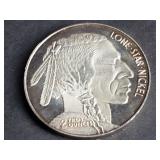 Lone Star Nickel 2 Ounce .999 Silver