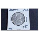 1962 1/2 Balboa From Panama 90% Silver