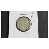 1937 E 2 Reichsmark Swastika Germany 62.5% Silver