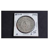 1956 10 Pesos Hidalgo from Mexico  72% Silver