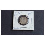 1913 5 Cents George V From Canada 92.5% silver