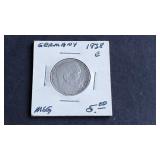 1938 E 2 Reichsmark Swastika Germany 62.5% Silver