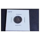 1891 Seated Liberty Dime