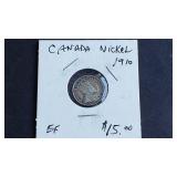1910 5 Cents Edward VII From Canada 92.5% Silver