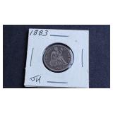 1883 Seated Liberty Dime