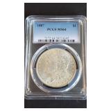 1887 Morgan Silver Dollar PCGS MS64