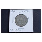 1925 50 Centavos from Mexico 72% Silver