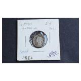 1882 H 5 Cents Victoria From Canada 92.5% Silver