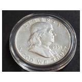 1951 D Franklin Half Dollar
