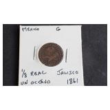 1861 1/8 Real From Jalisco, Mexico