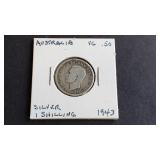 1943 S Shilling From Australia 92.5% Silver