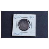 1908 5 Cents Edward VII From Canada 92.5% Silver