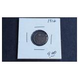 1916 5 Cents George V From Canada 92.5% silver