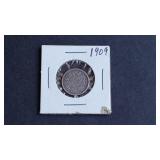 1909 5 Cents Edward VII From Canada 92.5% Silver