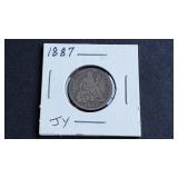 1887 Seated Liberty Dime