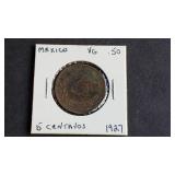 1927 5 Centavos From Mexico