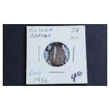 1886 5 Cents Victoria From Canada 92.5% Silver