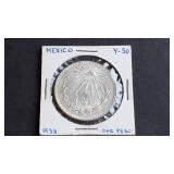 1938 Peso From Mexico 72% Silver