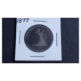 1877 Seated Liberty Quarter