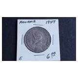1947 1/2 Balboa From Panama 90% Silver