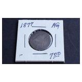 1877 Seated Liberty Dime