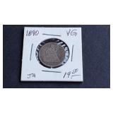 1890 Seated Liberty Dime