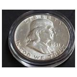 1951 Franklin Half Dollar