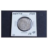 1939 50 Centavos from Mexico 72% Silver