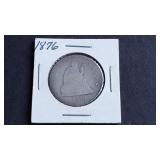 1876 Seated Liberty Quarter
