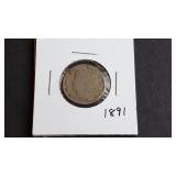1891 V Nickel