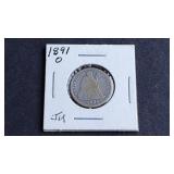 1891 O Seated Liberty Dime