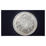 1920 UN Peso 72% Silver From Mexico